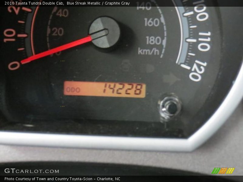 Blue Streak Metallic / Graphite Gray 2010 Toyota Tundra Double Cab