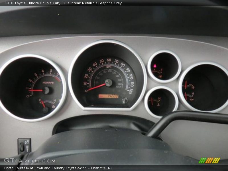 Blue Streak Metallic / Graphite Gray 2010 Toyota Tundra Double Cab