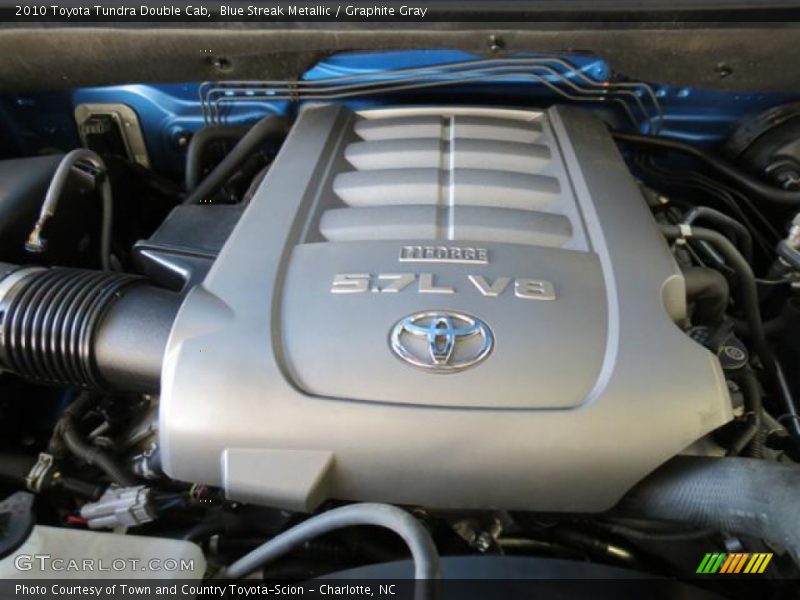 Blue Streak Metallic / Graphite Gray 2010 Toyota Tundra Double Cab