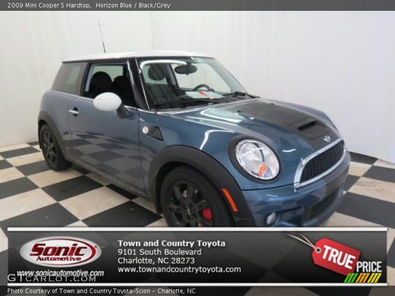 Horizon Blue / Black/Grey 2009 Mini Cooper S Hardtop