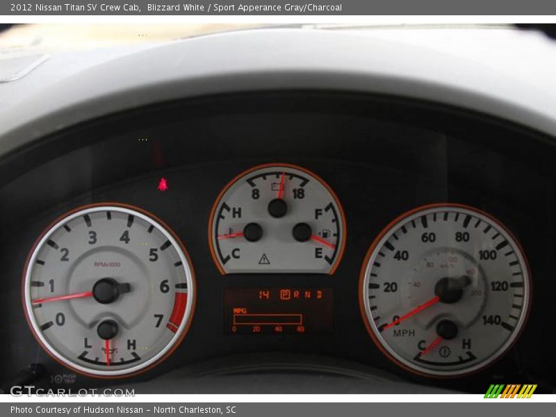 Blizzard White / Sport Apperance Gray/Charcoal 2012 Nissan Titan SV Crew Cab