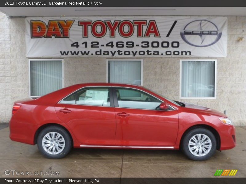Barcelona Red Metallic / Ivory 2013 Toyota Camry LE