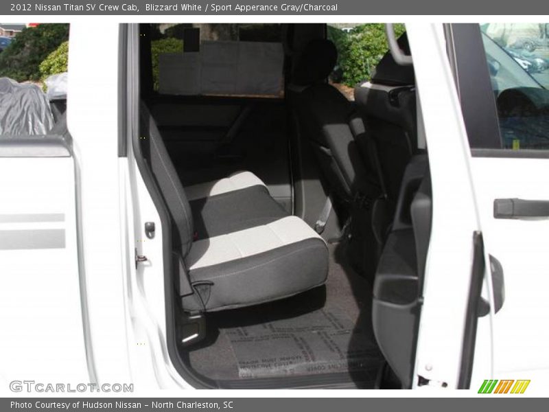 Blizzard White / Sport Apperance Gray/Charcoal 2012 Nissan Titan SV Crew Cab