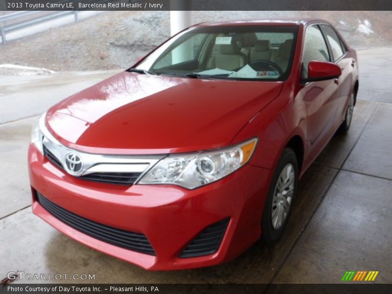 Barcelona Red Metallic / Ivory 2013 Toyota Camry LE