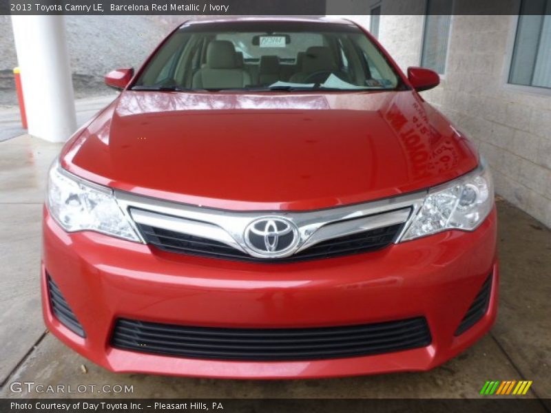 Barcelona Red Metallic / Ivory 2013 Toyota Camry LE