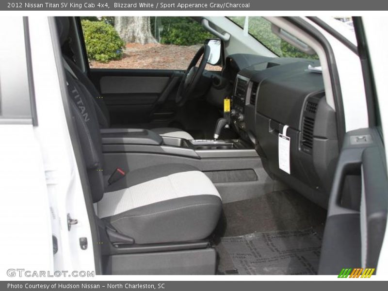 Blizzard White / Sport Apperance Gray/Charcoal 2012 Nissan Titan SV King Cab 4x4
