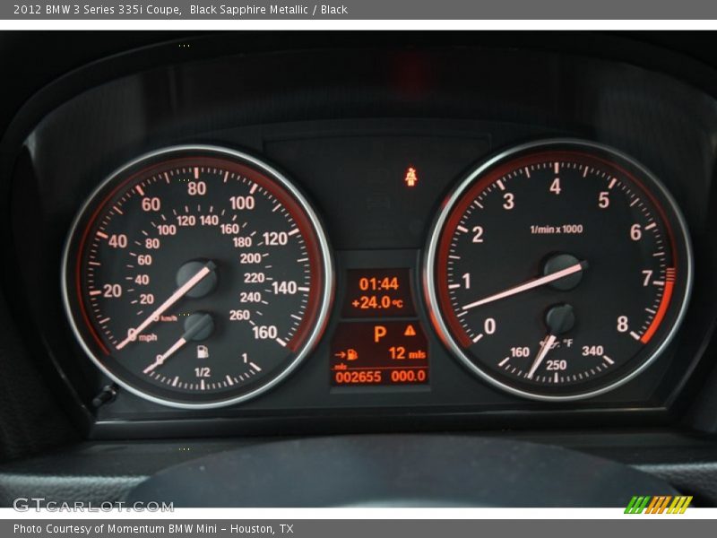Black Sapphire Metallic / Black 2012 BMW 3 Series 335i Coupe