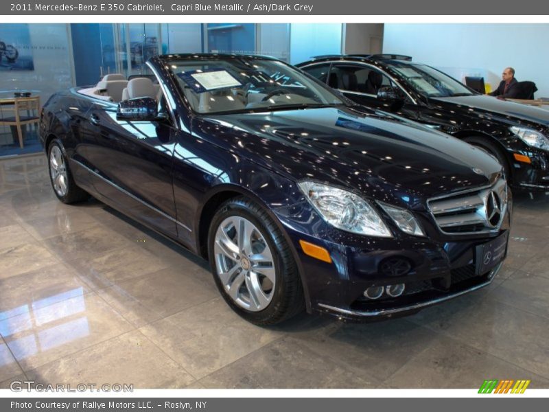 Capri Blue Metallic / Ash/Dark Grey 2011 Mercedes-Benz E 350 Cabriolet