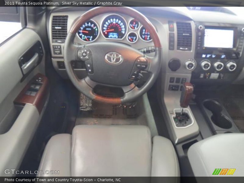 Silver Sky Metallic / Graphite Gray 2011 Toyota Sequoia Platinum