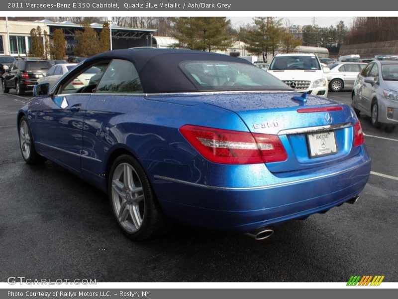 Quartz Blue Metallic / Ash/Dark Grey 2011 Mercedes-Benz E 350 Cabriolet
