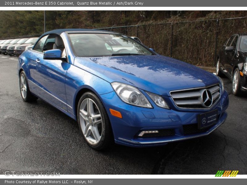 Quartz Blue Metallic / Ash/Dark Grey 2011 Mercedes-Benz E 350 Cabriolet