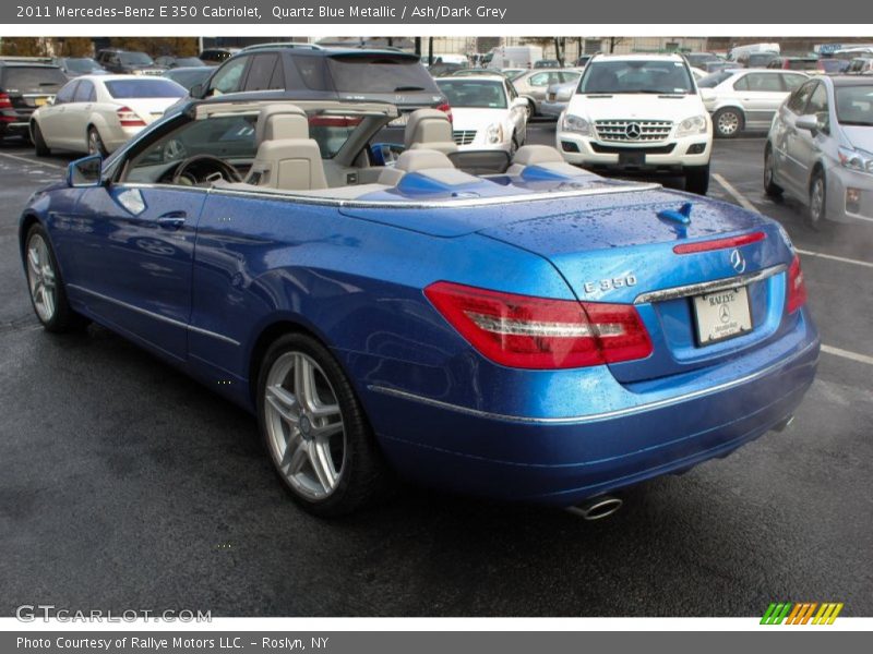 Quartz Blue Metallic / Ash/Dark Grey 2011 Mercedes-Benz E 350 Cabriolet