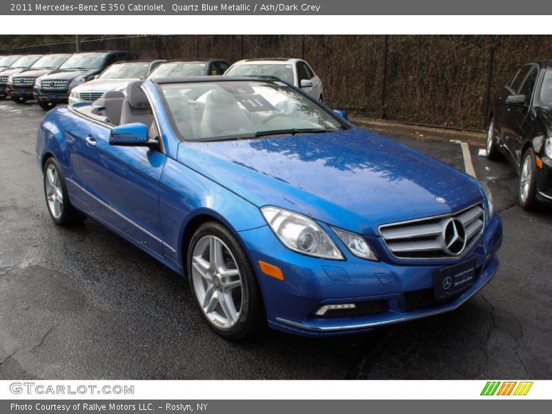 Quartz Blue Metallic / Ash/Dark Grey 2011 Mercedes-Benz E 350 Cabriolet
