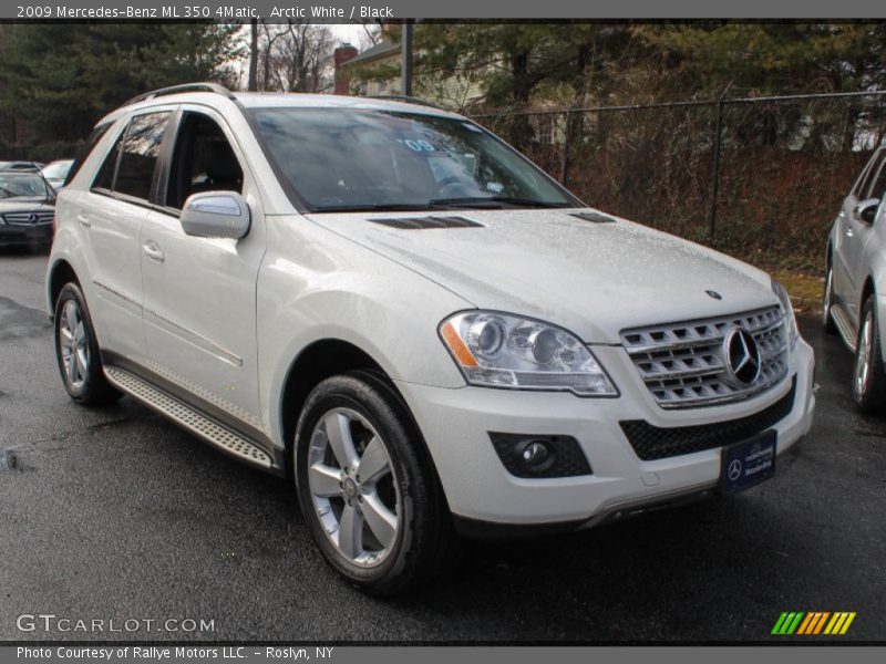 Arctic White / Black 2009 Mercedes-Benz ML 350 4Matic