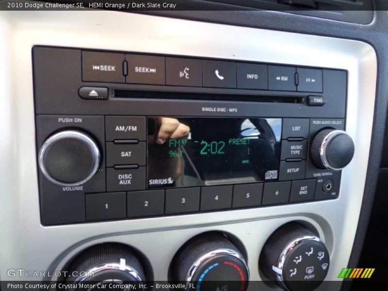 HEMI Orange / Dark Slate Gray 2010 Dodge Challenger SE