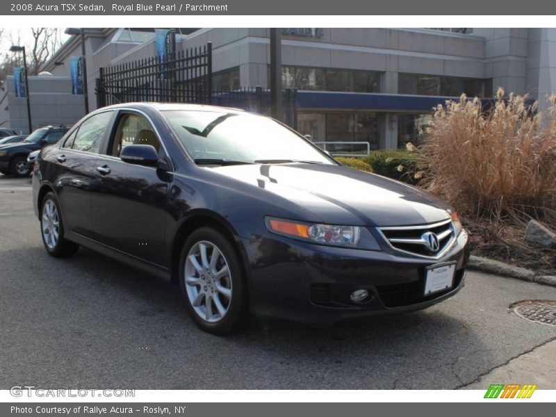 Royal Blue Pearl / Parchment 2008 Acura TSX Sedan