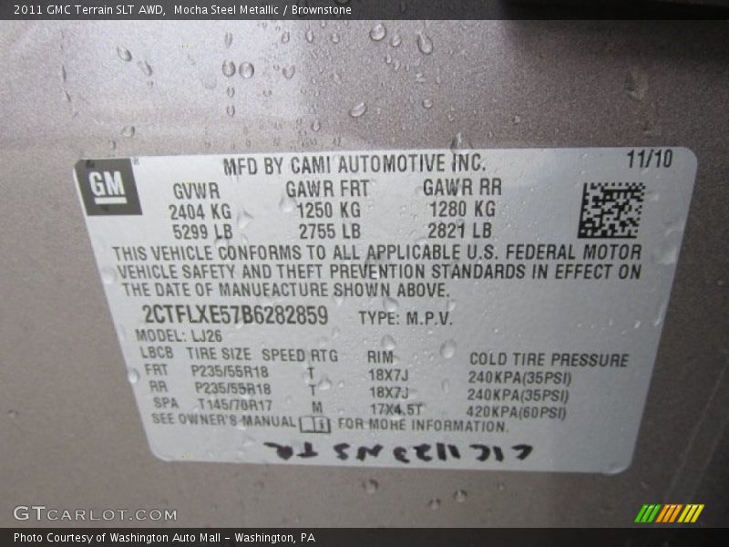 Mocha Steel Metallic / Brownstone 2011 GMC Terrain SLT AWD