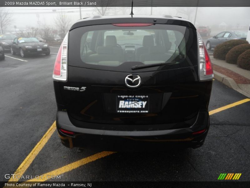 Brilliant Black / Sand 2009 Mazda MAZDA5 Sport