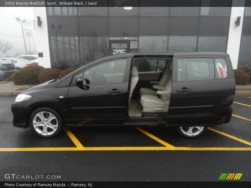 Brilliant Black / Sand 2009 Mazda MAZDA5 Sport