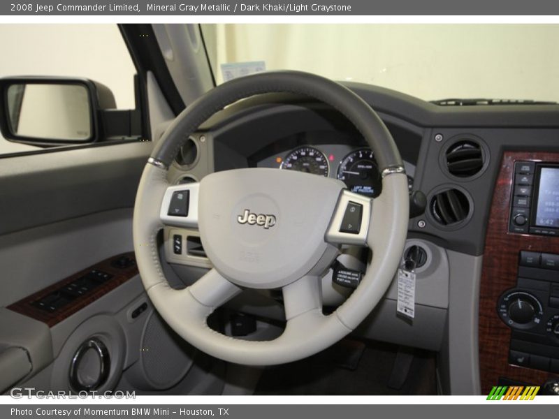 Mineral Gray Metallic / Dark Khaki/Light Graystone 2008 Jeep Commander Limited