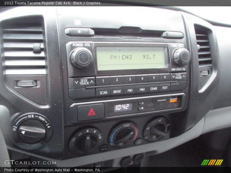 Black / Graphite 2012 Toyota Tacoma Regular Cab 4x4