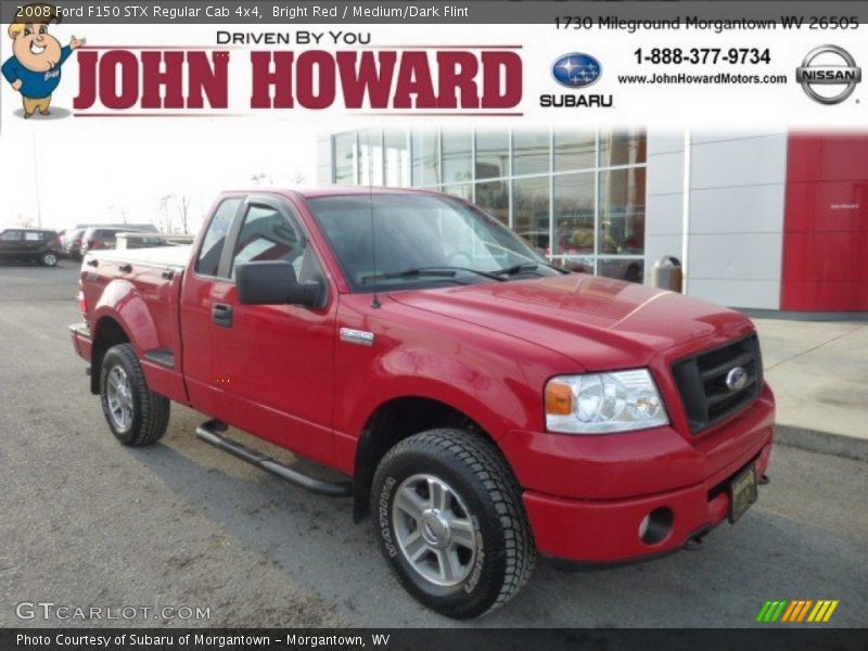 Bright Red / Medium/Dark Flint 2008 Ford F150 STX Regular Cab 4x4