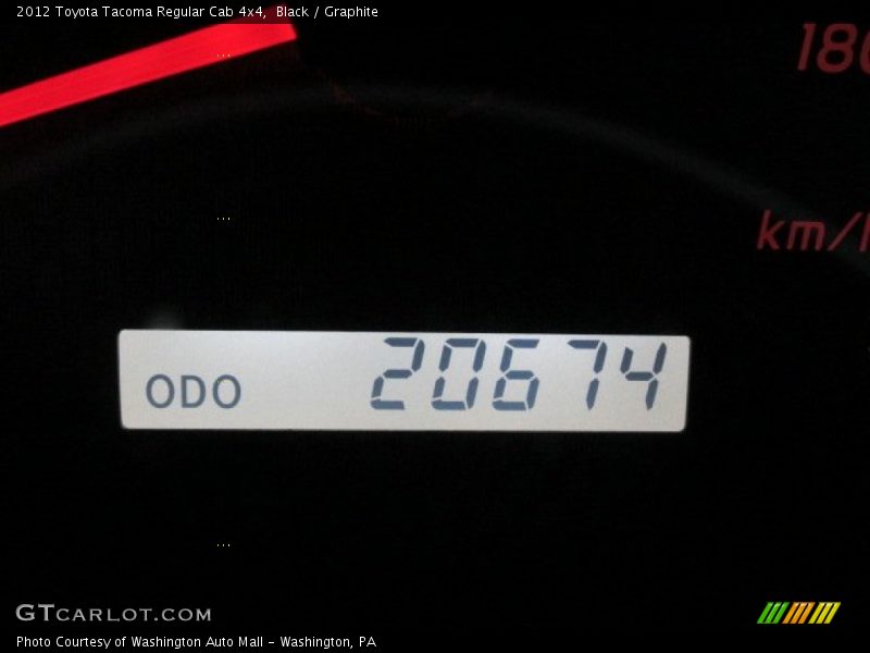 Black / Graphite 2012 Toyota Tacoma Regular Cab 4x4