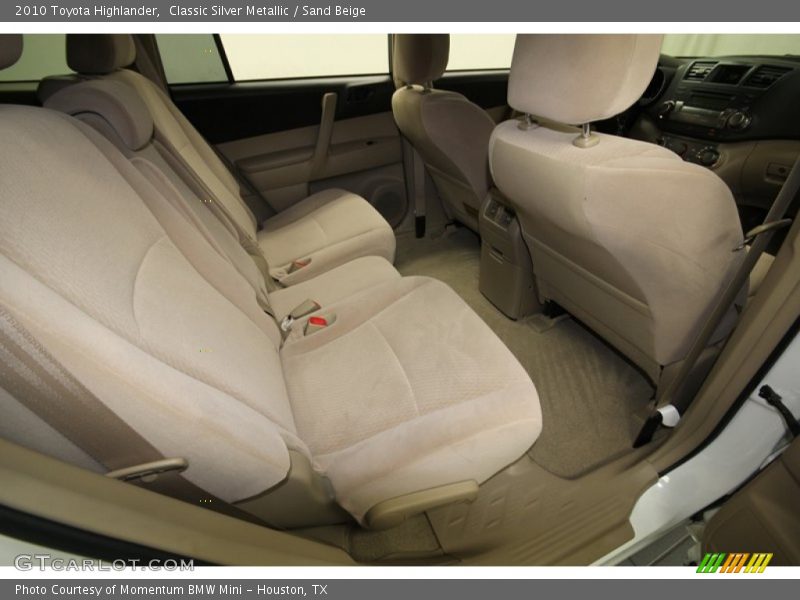Rear Seat of 2010 Highlander 