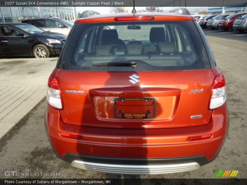 Sunlight Copper Pearl / Black 2007 Suzuki SX4 Convenience AWD