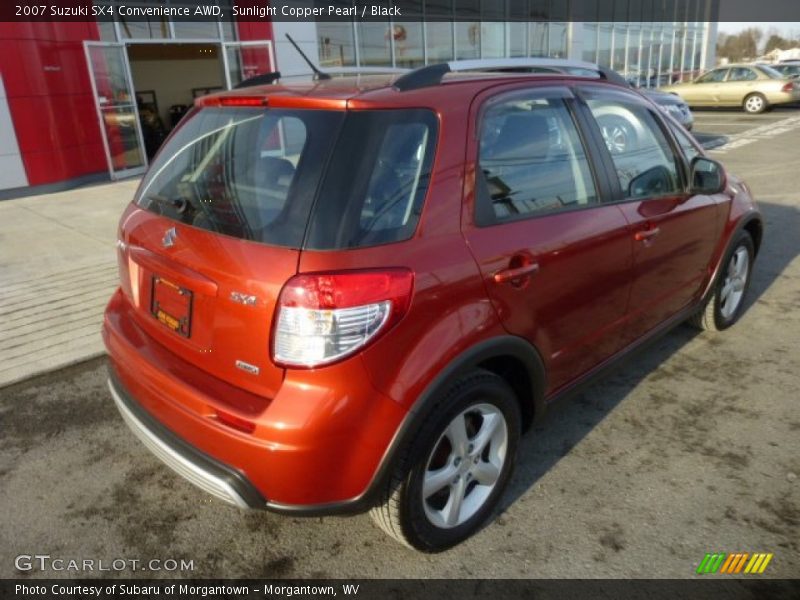Sunlight Copper Pearl / Black 2007 Suzuki SX4 Convenience AWD
