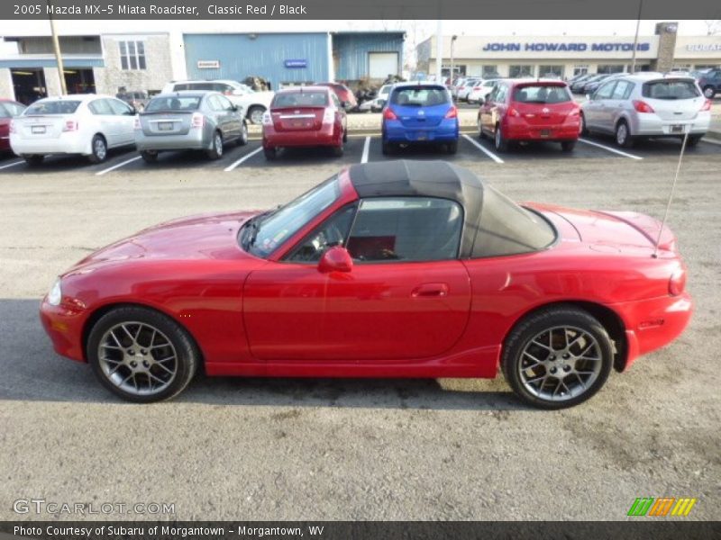 Classic Red / Black 2005 Mazda MX-5 Miata Roadster
