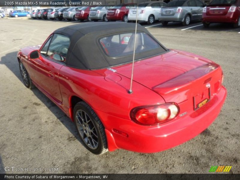 Classic Red / Black 2005 Mazda MX-5 Miata Roadster