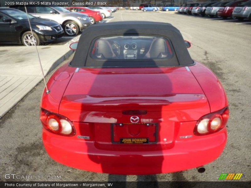 Classic Red / Black 2005 Mazda MX-5 Miata Roadster