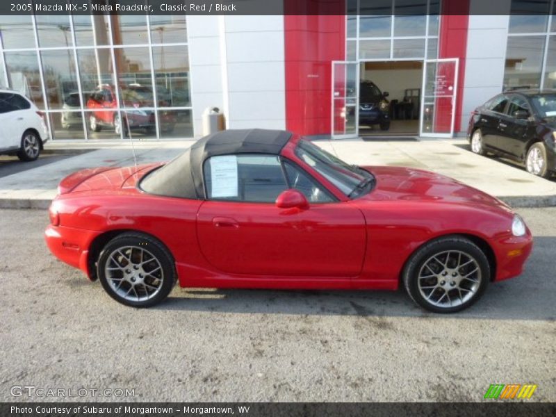 Classic Red / Black 2005 Mazda MX-5 Miata Roadster
