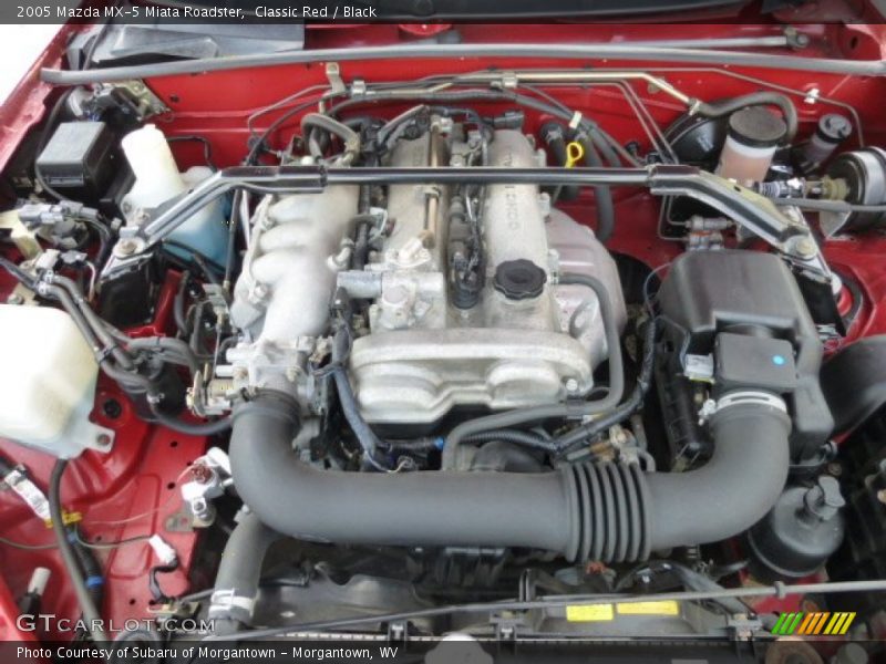 Classic Red / Black 2005 Mazda MX-5 Miata Roadster