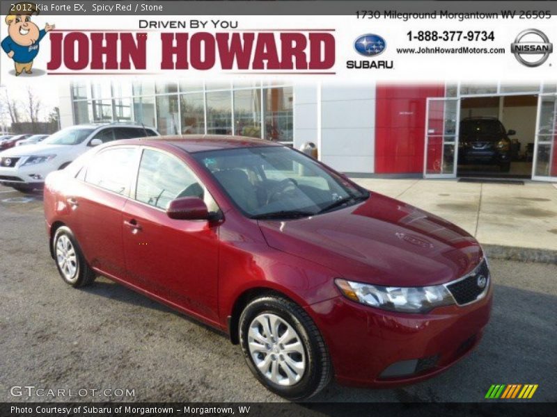 Spicy Red / Stone 2012 Kia Forte EX