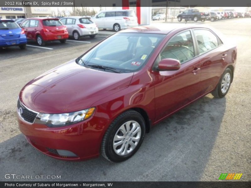 Spicy Red / Stone 2012 Kia Forte EX