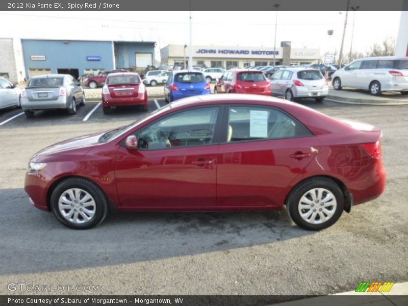 Spicy Red / Stone 2012 Kia Forte EX