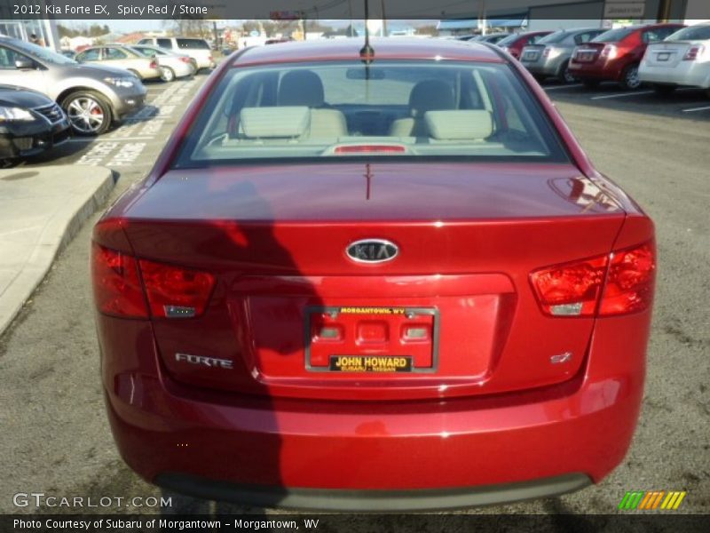 Spicy Red / Stone 2012 Kia Forte EX