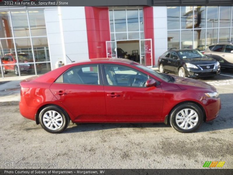 Spicy Red / Stone 2012 Kia Forte EX
