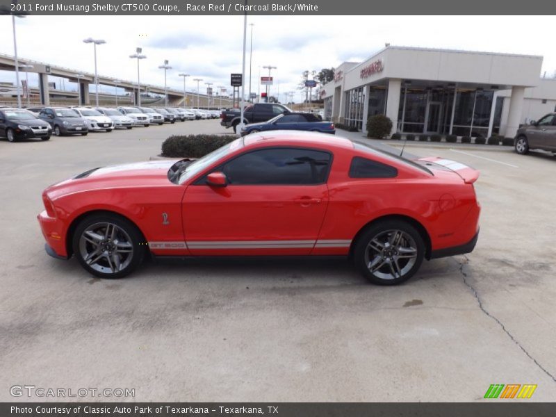 Race Red / Charcoal Black/White 2011 Ford Mustang Shelby GT500 Coupe