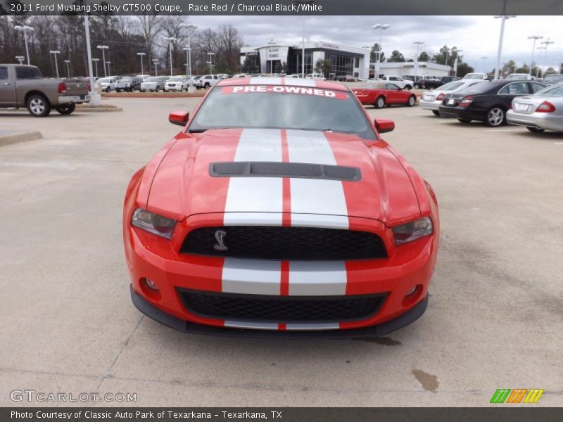 Race Red / Charcoal Black/White 2011 Ford Mustang Shelby GT500 Coupe