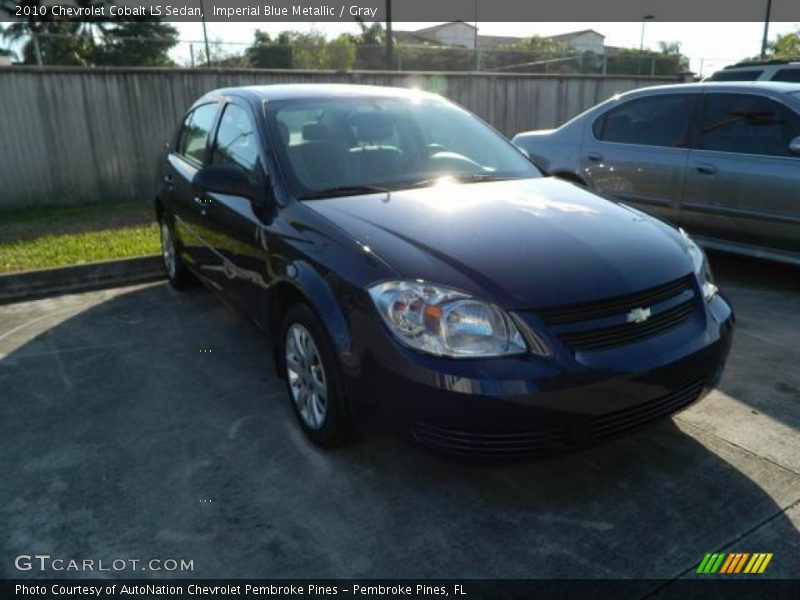 Imperial Blue Metallic / Gray 2010 Chevrolet Cobalt LS Sedan