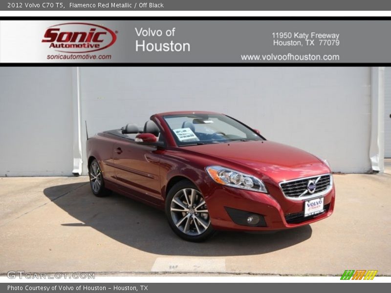 Flamenco Red Metallic / Off Black 2012 Volvo C70 T5