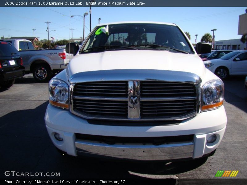 Bright White / Medium Slate Gray 2006 Dodge Ram 1500 Laramie Quad Cab