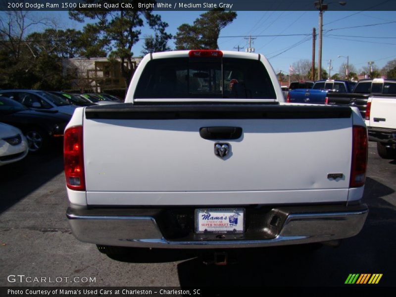 Bright White / Medium Slate Gray 2006 Dodge Ram 1500 Laramie Quad Cab