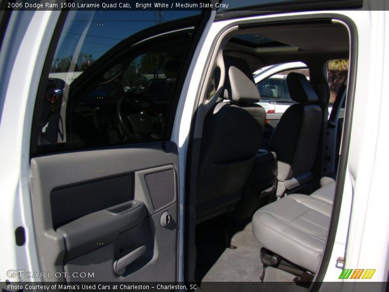 Bright White / Medium Slate Gray 2006 Dodge Ram 1500 Laramie Quad Cab