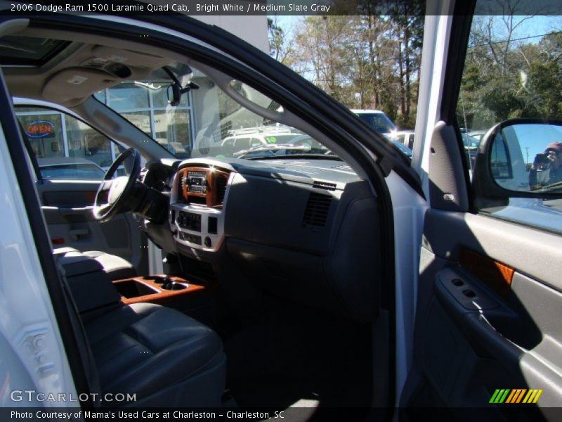 Bright White / Medium Slate Gray 2006 Dodge Ram 1500 Laramie Quad Cab