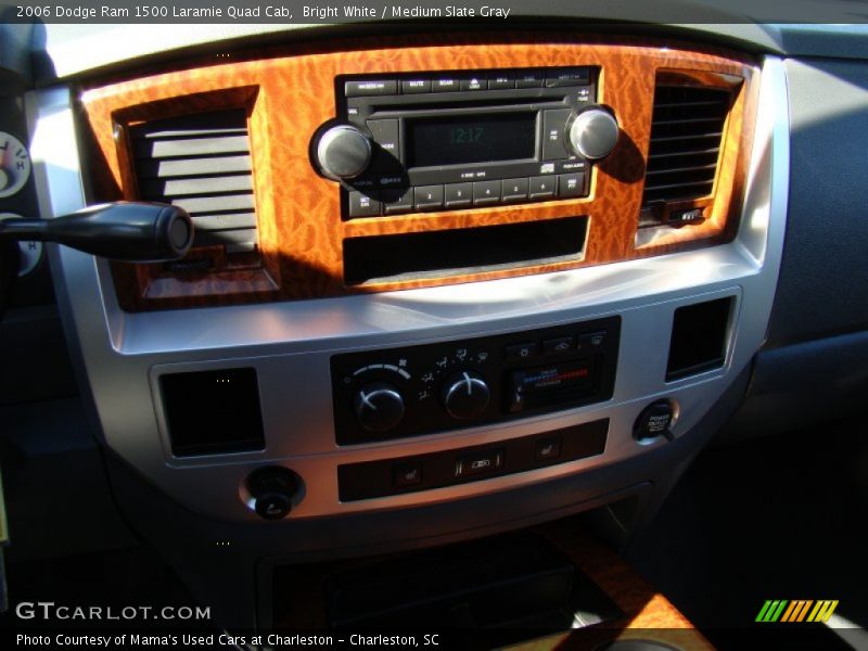 Bright White / Medium Slate Gray 2006 Dodge Ram 1500 Laramie Quad Cab