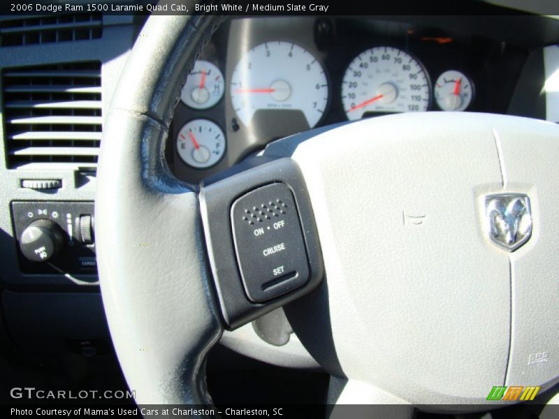 Bright White / Medium Slate Gray 2006 Dodge Ram 1500 Laramie Quad Cab